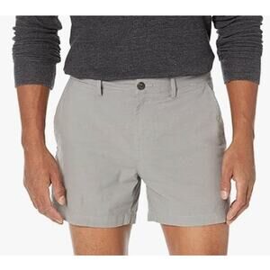 Amazon Essentials Men's Light Gray Shorts Slim-Fit 5" Tapered Leg Sz 28 NEW